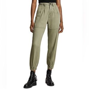 All saints high rise Lira trouser, green, cargo, size 00